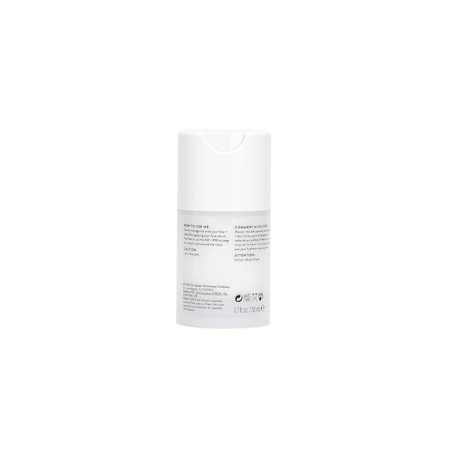 Honest Beauty The Daily Calm Lightweight Moisturizer for Sensitive Skin | Hyaluronic Acid + Calming Phyto-Blend | EWG Verified, Vegan + Cruelty Free | 1.7 fl oz