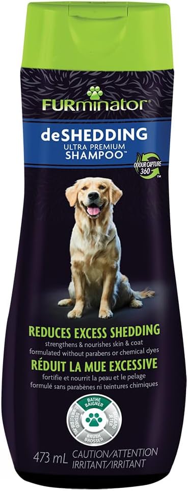 FURminator Ultra Premium deShedding Shampoo for Dogs Helps Reduce Excess Shedding, 16 oz