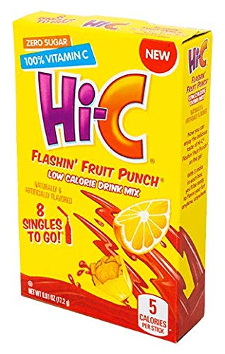 Hi-C Singles To Go Drink Mix Variety Pack, 2 Blazin' Blueberry, 2 Flashin' Fruit Punch, 1 Grabbin' Grape, 1 Mashin' Mango Melon, 1 CT