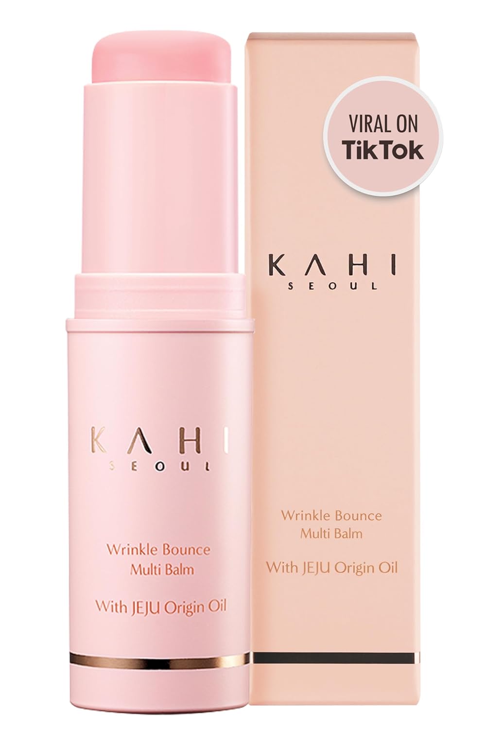 KAHI Wrinkle Bounce Multi Balm Facial Moisturizer | All-in-One Hydrating Lip Balm Eye Cream Neck Cream Make Up Base & Face Mist Moisture Balm Stick | Daily Face Moisturizer Stick (0.32 fl oz)