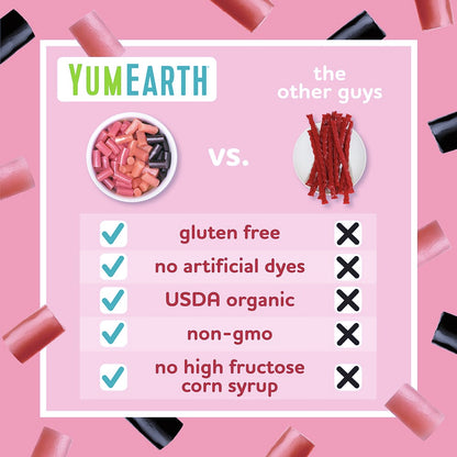 YumEarth Organic Gluten Free Pomegranate Licorice Snack Packs - Allergy Friendly, Gluten Free, Non-GMO, Vegan, No Artificial Flavors or Dyes - 5 Ounce (Pack of 1)