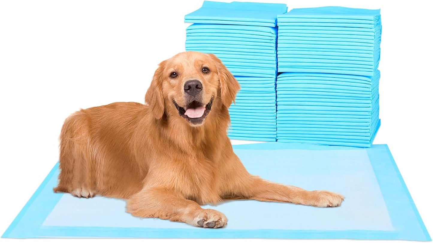 FluffyDream Super Absorbent Waterproof Dog and Puppy Pet Training Pad, Housebreaking Pet Pad,Blue (23.6"x23.6"（40PCS）)