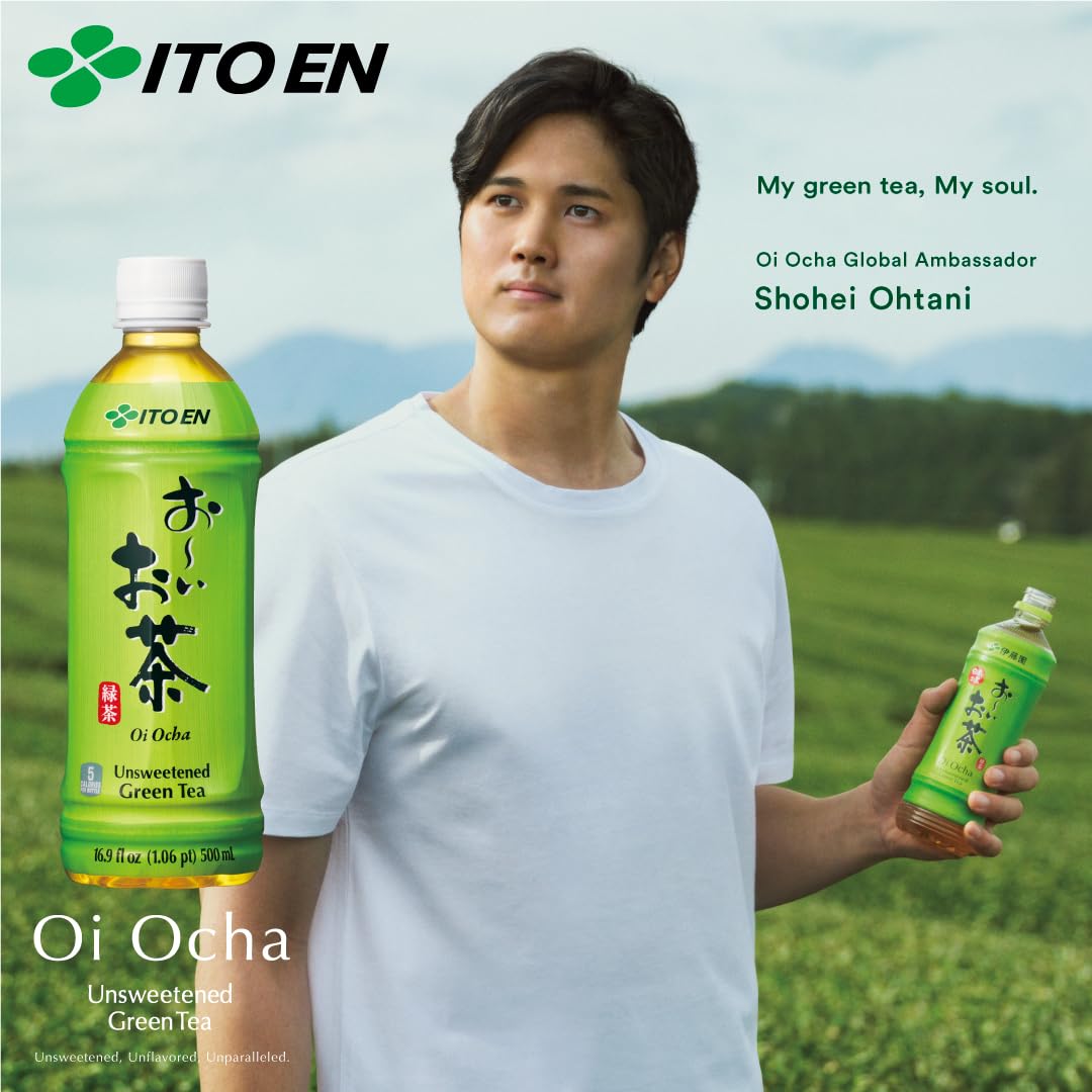 Ito En Tea Oi Ocha Green Tea, Unsweetened, 16.9 Ounce (Pack of 12)