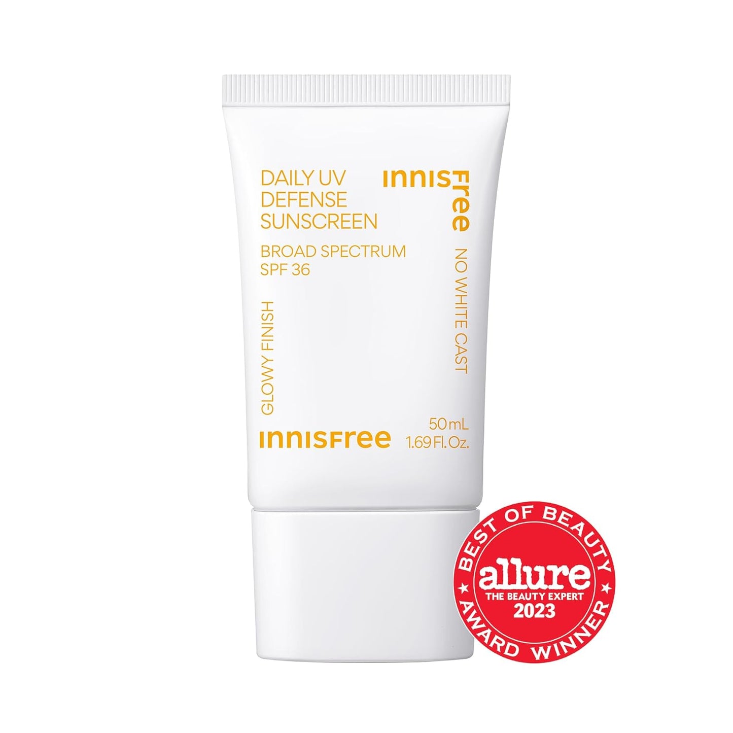 innisfree Daily UV Defense Sunscreen Broad Spectrum SPF 36, Invisible Korean Sunscreen for Face with No White Cast