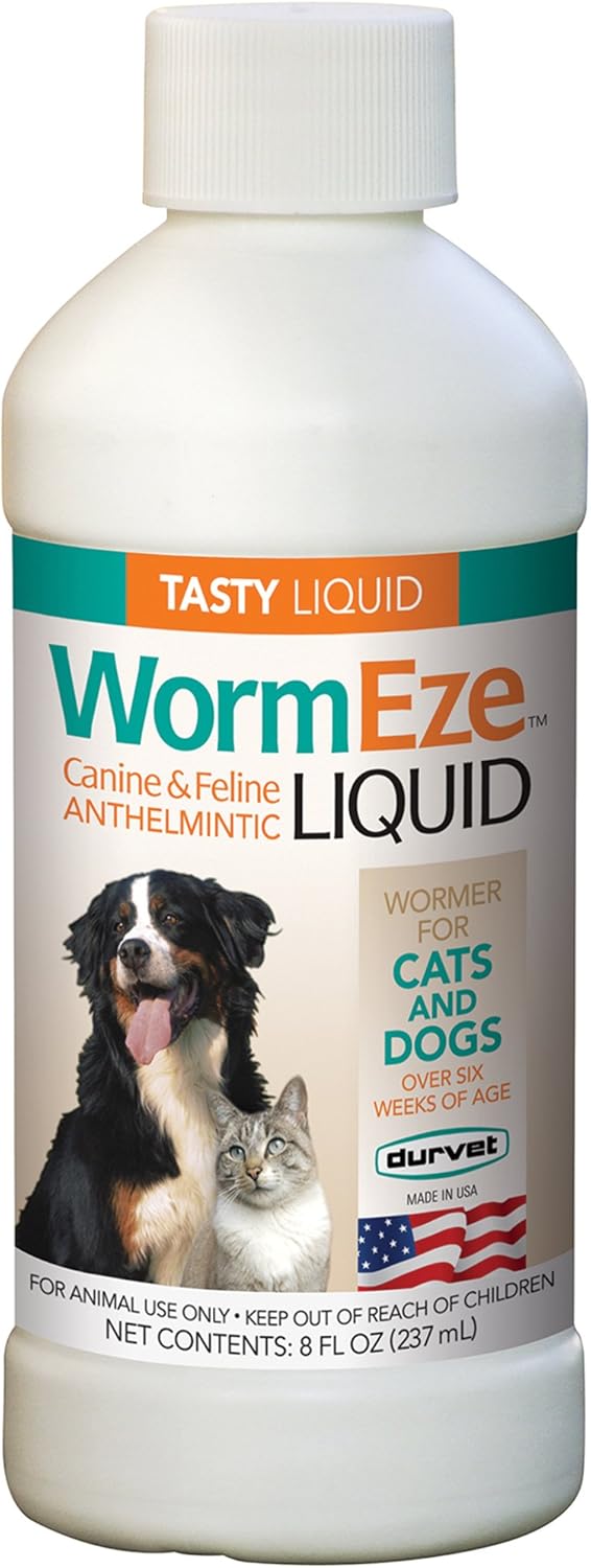 Durvet WormEze Liquid Canine & Feline Antihelmintic, 8 oz