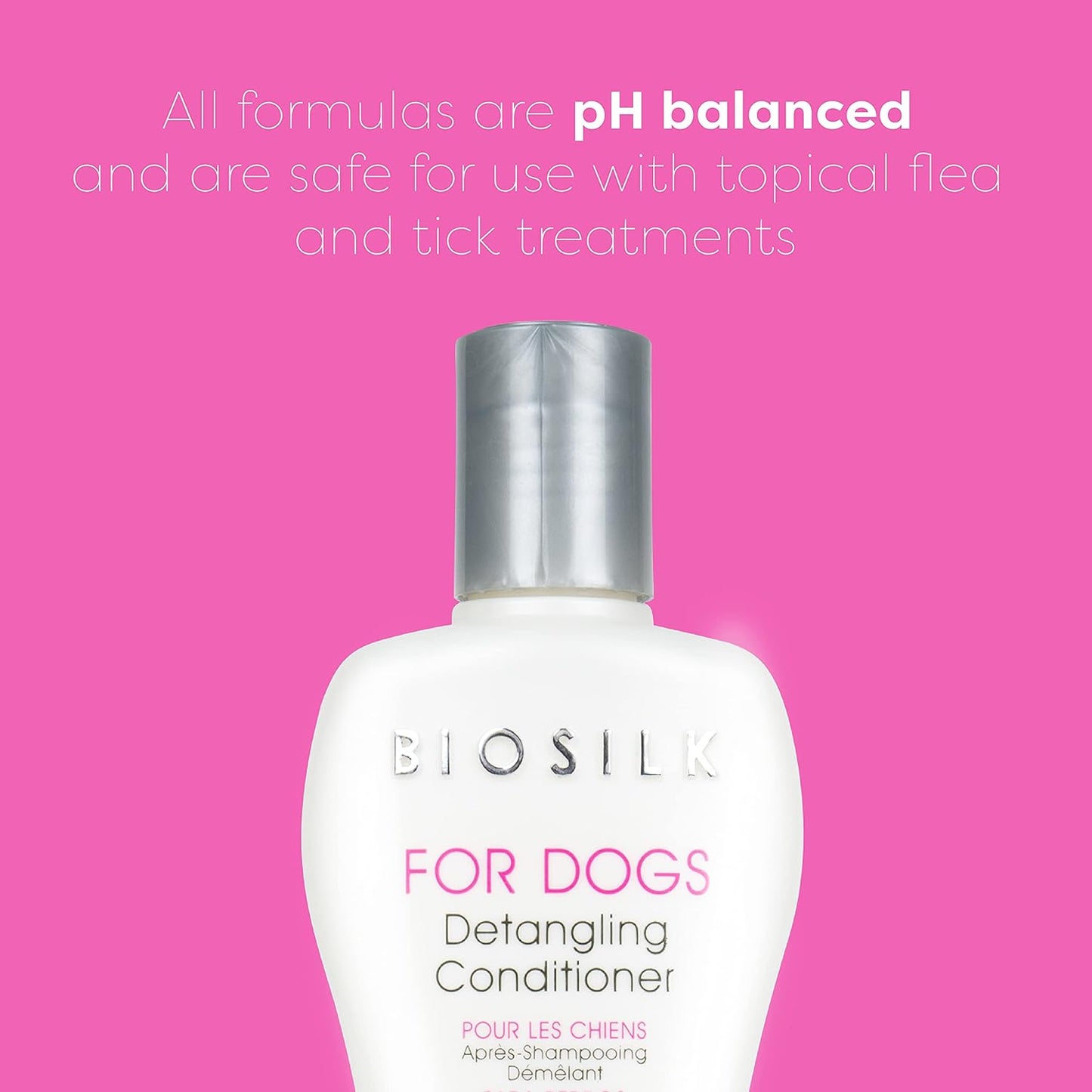 BioSilk for Dogs Silk Therapy Dog Detangling Conditioner - Moisturizing Dog Hair Detangler for Dematting, Conditioning Matted Hair and Tangle Remover - Dog Grooming Supplies, 12 Fl Oz