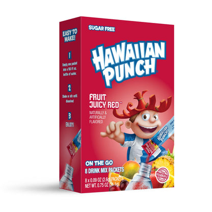 Hawaiian Punch Powder Drink Mix – Sugar Free & Delicious, Excellent source of Vitamin C (Fruit Juicy Red, 96 Sticks)