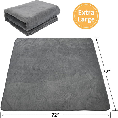 Dog Pee Pad Washable Extra Large, 72x72 Instant Absorb Training Pads, Non-Slip Pet Playpen Mat Waterproof Reusable Floor Mat for Puppy, Senior Dog Whelping Incontinence Housebreaking