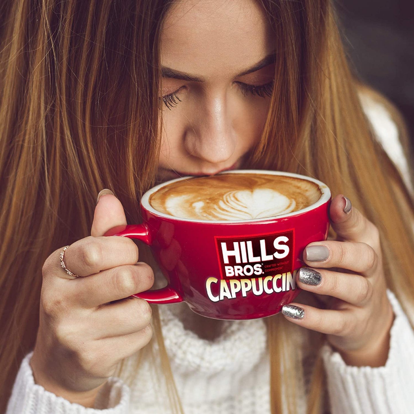 Hills Bros Instant Salted Caramel Cappuccino Mix, Easy to Use and Convenient, Enjoy Coffeehouse Flavor from Home, 14 Oz