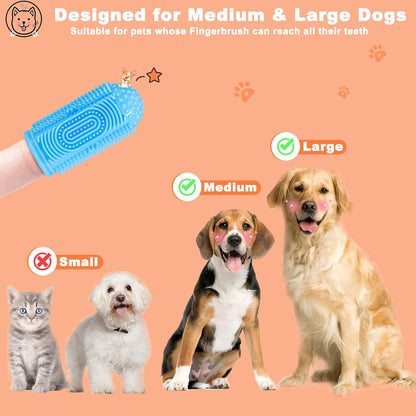 Dog Toothbrush Finger Toothbrush Dog Tooth Brushing Kit 4Pack Dog Finger Toothbrush for Dog Teeth Cleaning&Dog Dental Care Dog Tooth Brush Dog Toothbrush Kit Pet Toothbrush