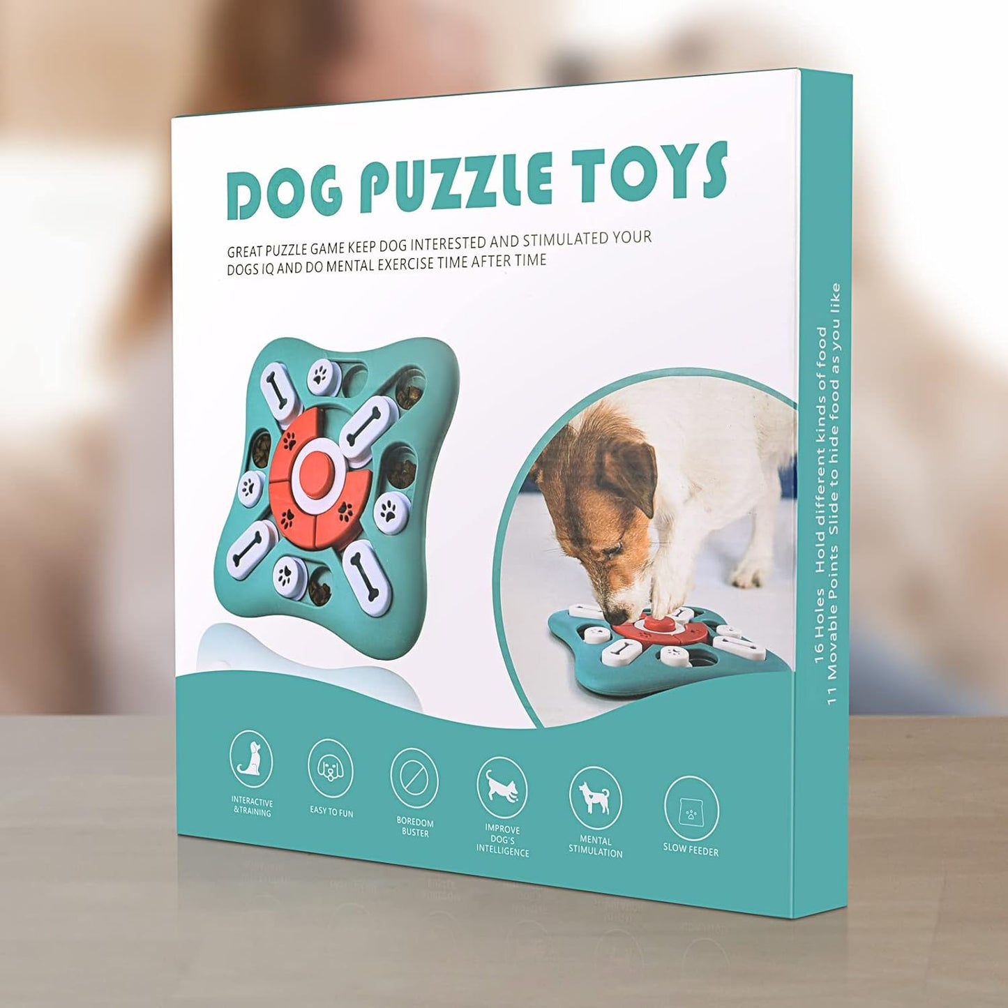 Dog Puzzle Toys, Treat Dispensing Dog Enrichment Toys for IQ Training and Brain Stimulation, Interactive Mentally Stimulating Toys as Gifts for Puppies, Cats, Dogs