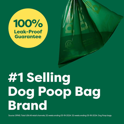 Earth Rated Dog Poop Bags, Guaranteed Leak Proof and Extra Thick Waste Bag Refill Rolls For Dogs, Unscented, 270 Count