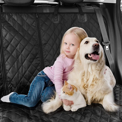 Dog Car Seat Cover for Back Seat Cover,Non Stick Fur Rear Seat Protector for Pet,Nonslip Waterproof Durable Universal Fit Interior Backseat Covers for Auto Van SUV