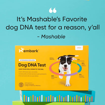 Embark Breed Identification Kit - Most Accurate Dog DNA Testing Kit - 99% Breed Ancestry Accuracy for Mixed Breed Dogs - Plus Relative Finder & Family Tree