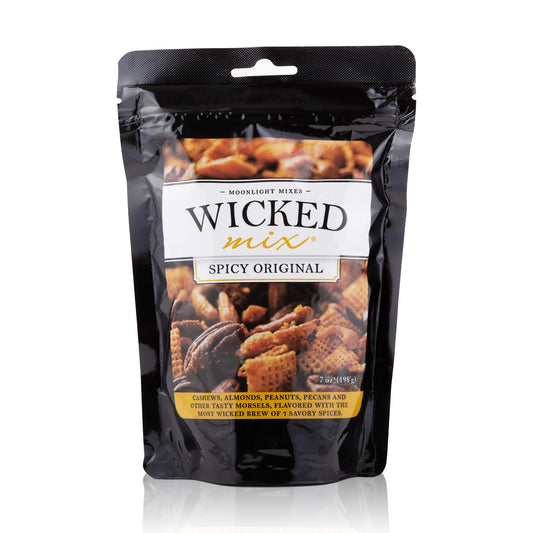 Wicked Mix Snack Mix with Mixed Nuts - Sweet and Salty Snacks Trail Mix Snack Packs with Almonds, Cashews, Pretzels, Pecans - Healthy Snacks Zero Trans Fat in Resealable Bag - Original Mix