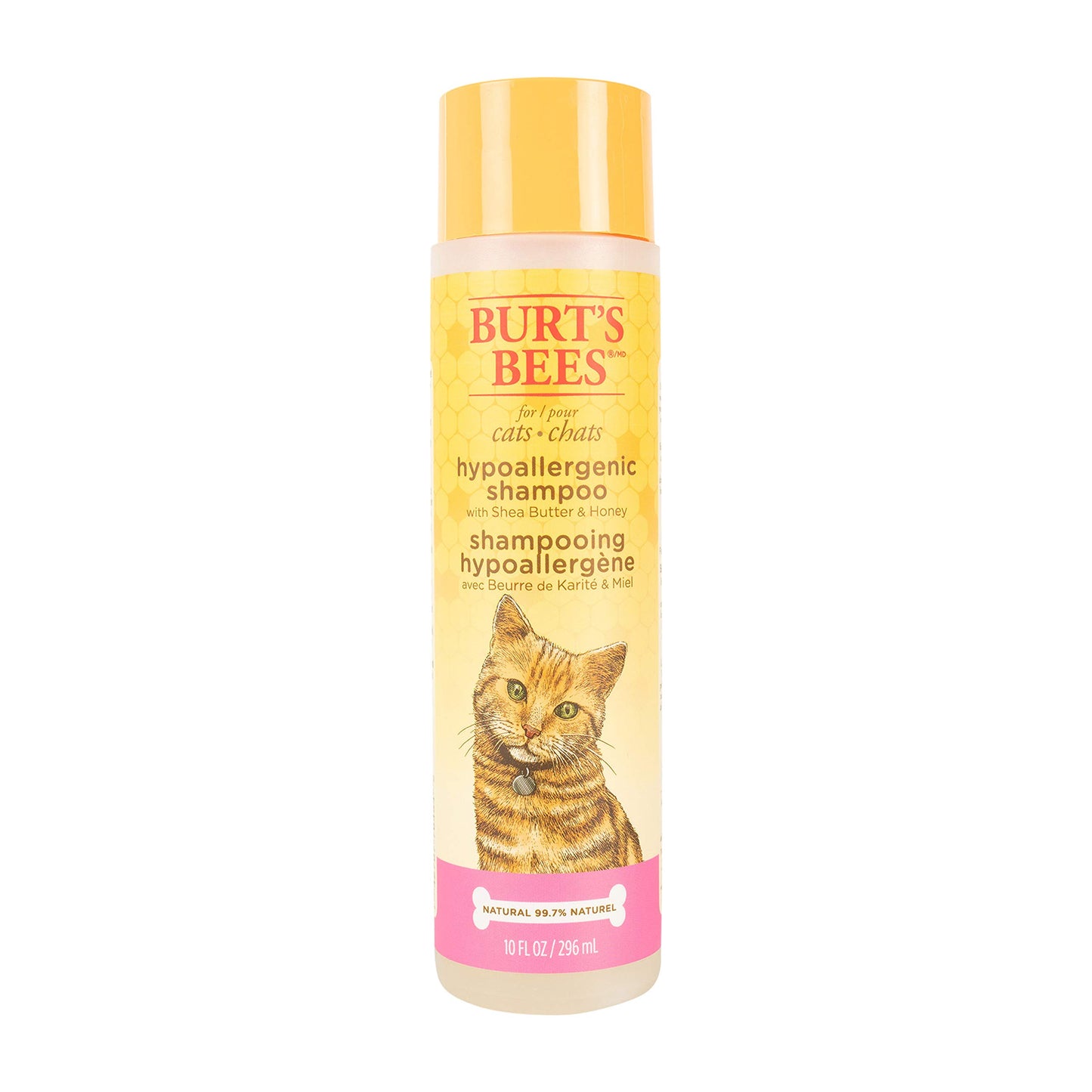 Burt's Bees for Pets Hypoallergenic Cat Shampoo with Shea Butter & Honey - Moisturizing Grooming Pet Shampoo for Cats with Sensitive Skin, Cat Cleaning Supplies, 10 Fl Oz