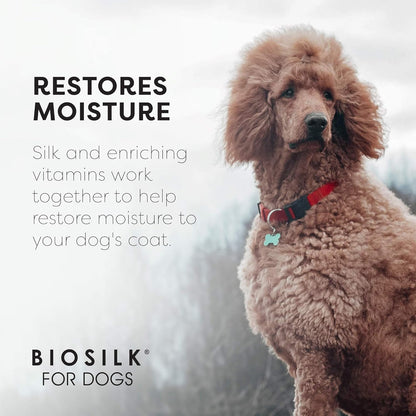 BioSilk Silk Therapy Conditioning Detangling Spray for Dogs with Natural Coconut Oil - Dog Matted Hair Detangler Conditioner for Dogs, Dematting Grooming Supplies, 7 Fl Oz