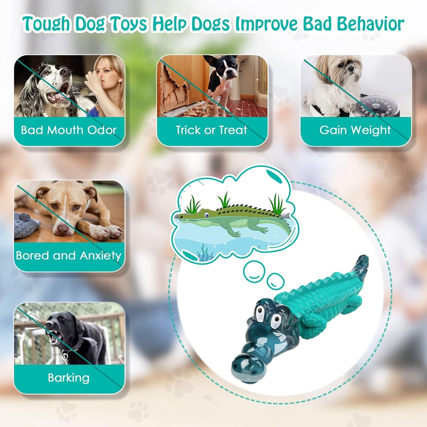 Dog Toys for Aggresive Chewers：Dog Toys for Large Dogs - Tough Dog Chew Toys - Indestructible Dog Toys for All Breed Sizes to Keep Them Busy