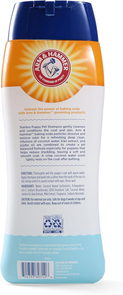 Arm & Hammer for Pets Tearless Puppy Shampoo | Gentle & Effective Tearless Shampoo for Puppies & All Dogs | Coconut Water Scent Your Dog Will Love, 20 Ounces - 1 Pack Puppy or Dog Shampoo