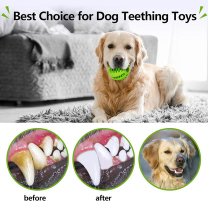 Dog Teething Toys Ball: Treat Dispensing Dog Puzzle Toys Interactive Small Medium Dog Chew Enrichment Toys for Boredom and Brain Stimulating Game to Keep Them Busy 2pack