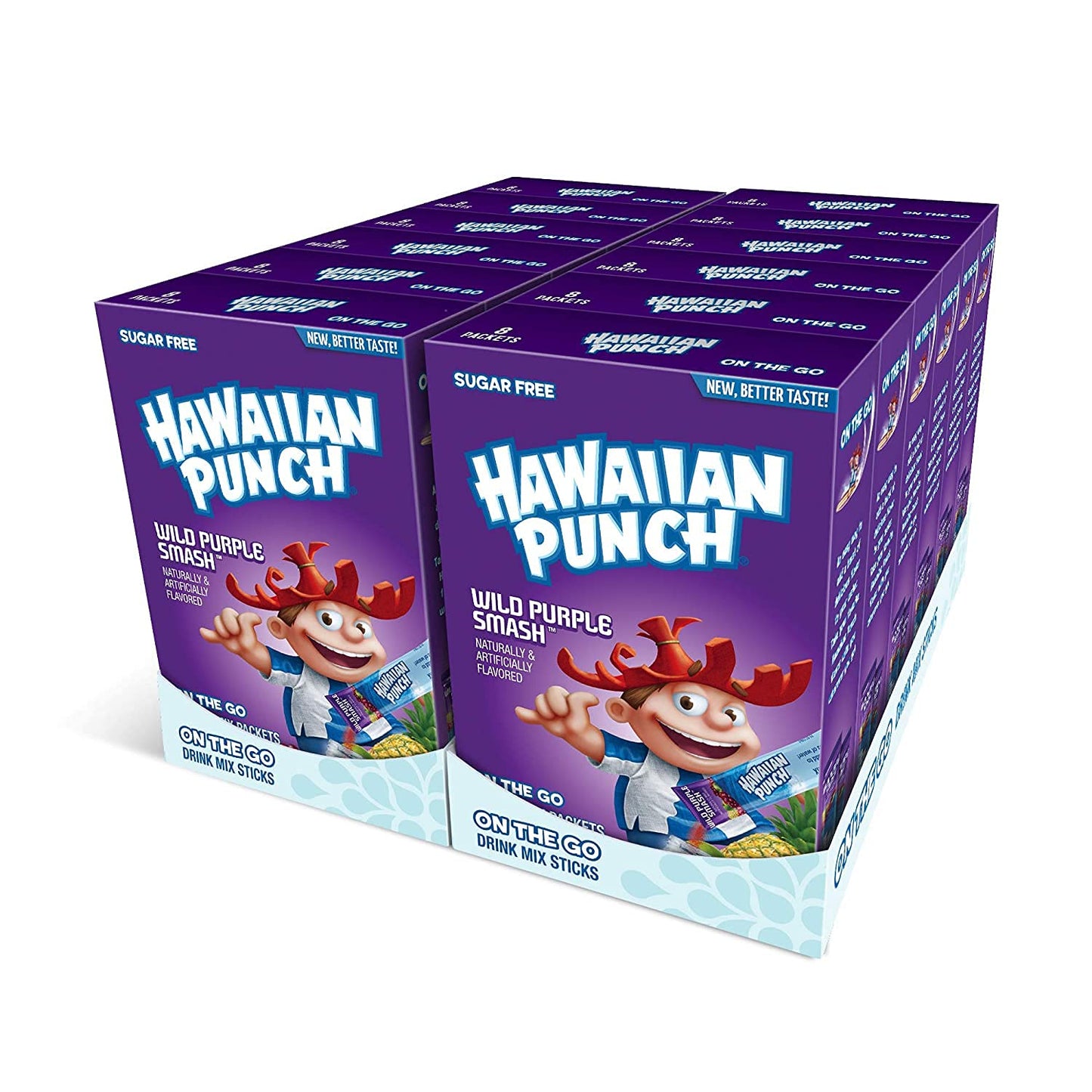 Hawaiian Punch Powder Drink Mix – Sugar Free & Delicious, Excellent source of Vitamin C (Wild Purple Smash, 96 Sticks)