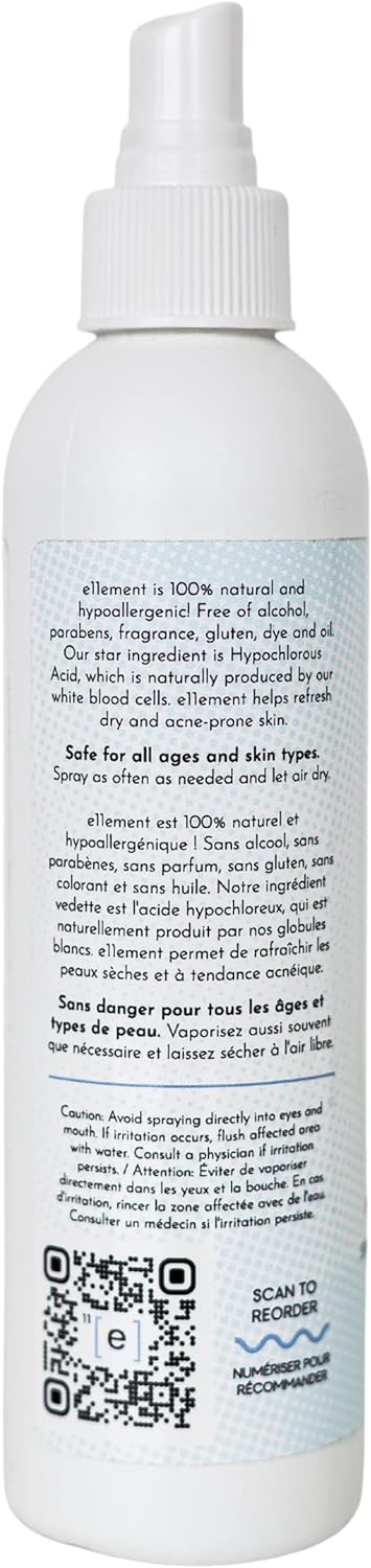 Hypochlorous Acid Face and Skin Spray - HOCL- Safe for use on Acne Prone Skin - Eczema - Dry Scalp - Post Procedure -Toner - Eye Lash Cleanser - Face and Hand Cleanser (Large 8 oz.)