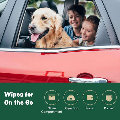 Dog Wipes for Cleaning and Deodorizing - 50 8.5" x 9" Bamboo Pet Wipes - Compostable, Hypoallergenic Puppy Wipes - Dog Wipes for Paws, Butt, and Body