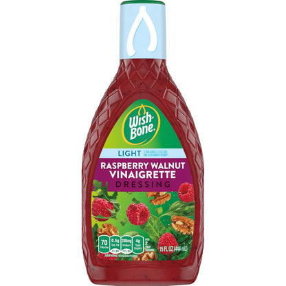 Wish-Bone Light Raspberry Walnut Vinaigrette Dressing,15 FL oz Bottle