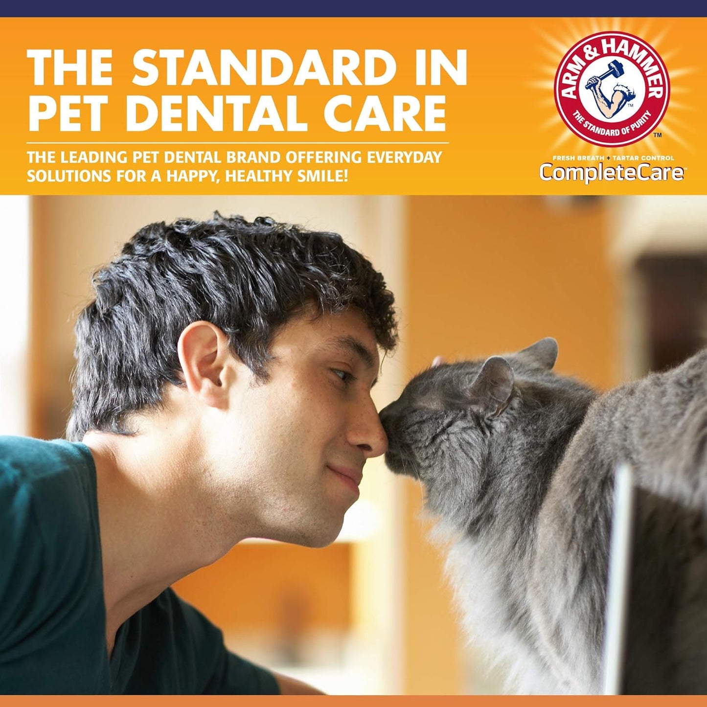 Arm & Hammer for Pets Complete Care Cat & Kitten Dental Kit | Includes 2.5 oz Tuna Flavor Enzymatic Cat Toothpaste, Cat Toothbrush, and Rubber Finger Brush for Cats