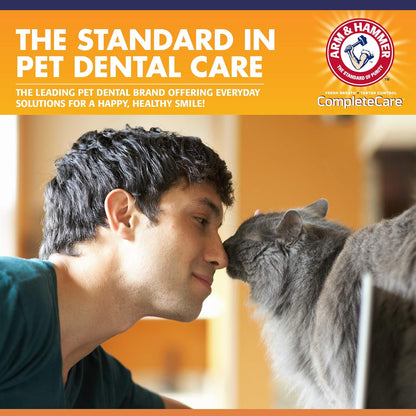 Arm & Hammer for Pets Complete Care Cat & Kitten Dental Kit | Includes 2.5 oz Tuna Flavor Enzymatic Cat Toothpaste, Cat Toothbrush, and Rubber Finger Brush for Cats