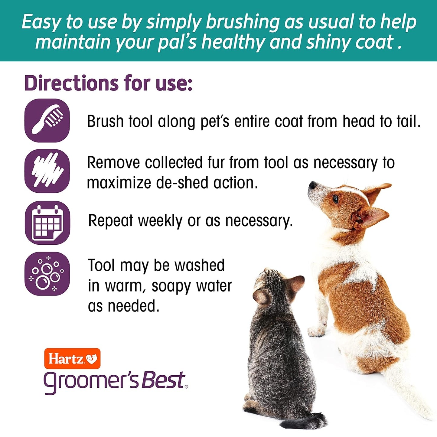 Groomer's Best Small Combo Brush for Cats and Small Dogs