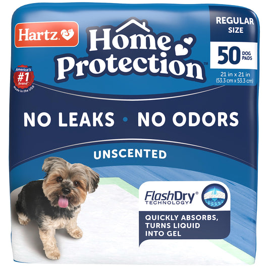 Hartz Home Protection Unscented Odor Eliminating Gel Dog Pads - 50 Count