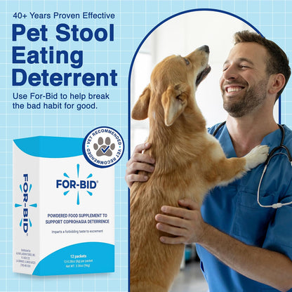 for Dogs and Cats | Stool Eating & Coprophagia Deterrent | Dog & Cat Food Powder Additive to Prevent Dogs from Eating Poop | Safe for Your Pets | Vet Recommended Formula for Anti-Coprophagia