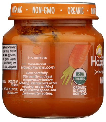 Happy Baby Organic Stage 1 Carrots Baby Food, 4 OZ