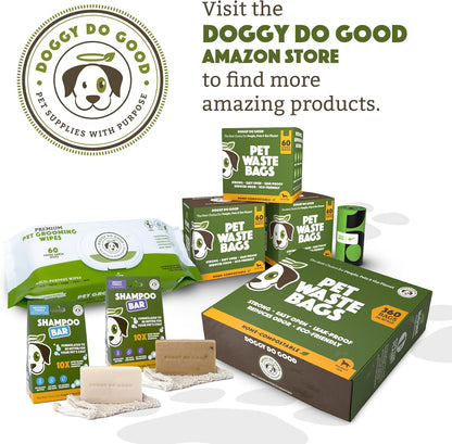 Doggy Do Good Poop Bags | Dog Waste Bags | Unscented, USDA Certified Biobased, Thick & Leak Proof, Easy Open | Standard Size | 180 Count