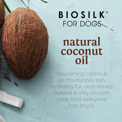 BioSilk Silk Therapy Conditioning Detangling Spray for Dogs with Natural Coconut Oil - Dog Matted Hair Detangler Conditioner for Dogs, Dematting Grooming Supplies, 7 Fl Oz