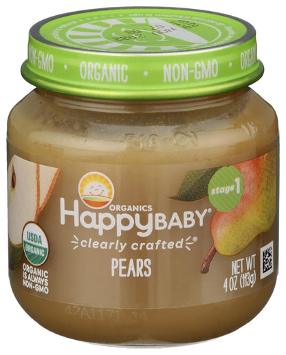 HAPPY BABY Organic Stage 1 Pears, 4 OZ