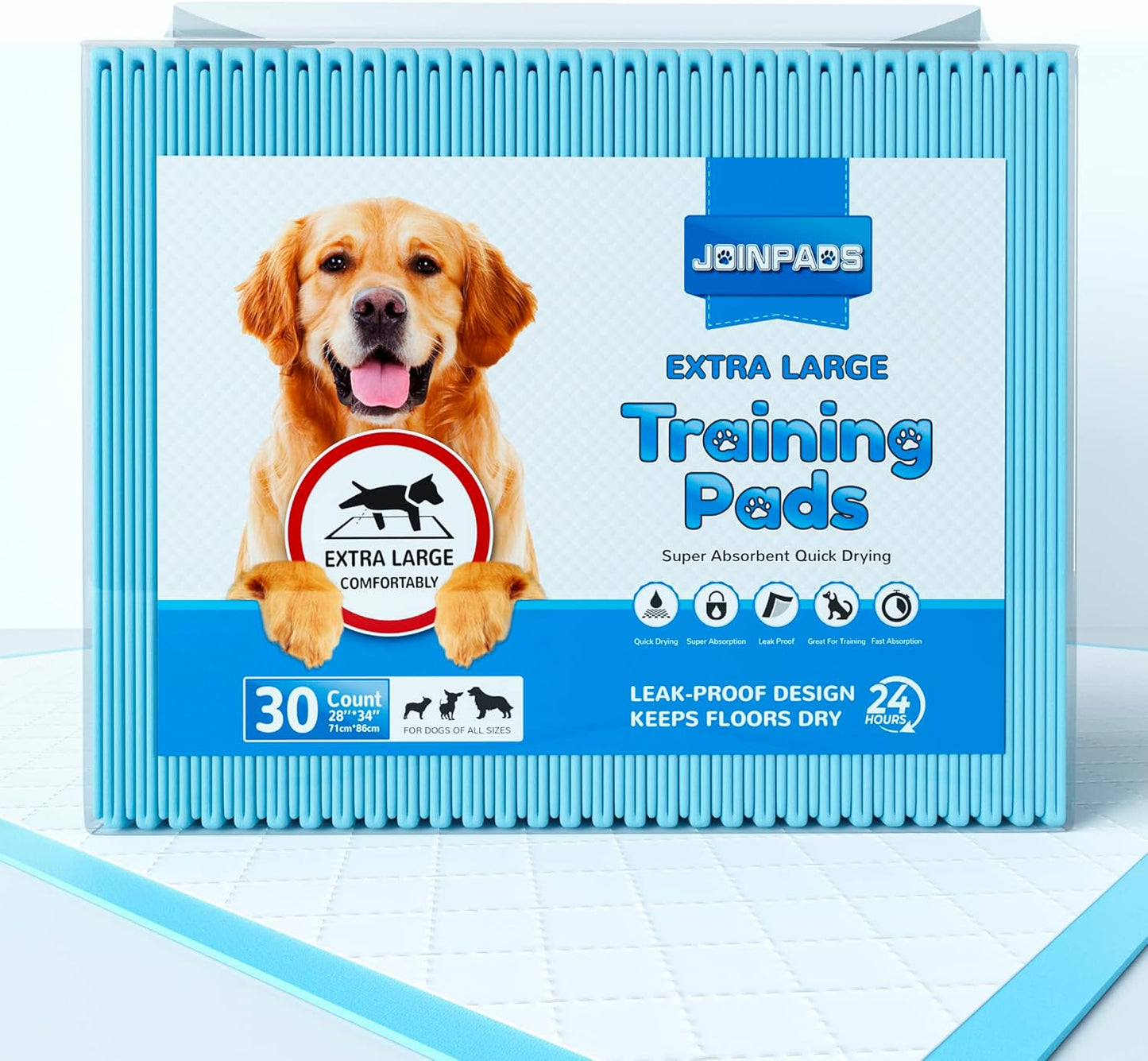 Dog Pee Pad, Puppy Potty Training Pet Pads Dog Pads Extra Large Disposable Super Absorbent & Leak-Free Pee Pads 28"x34"