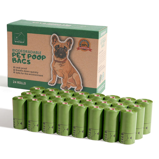 Biodegradable Dog Poop Bags 360 Count Scented, Leak Proof and Extra Thick Waste Bag Refill (Scented)