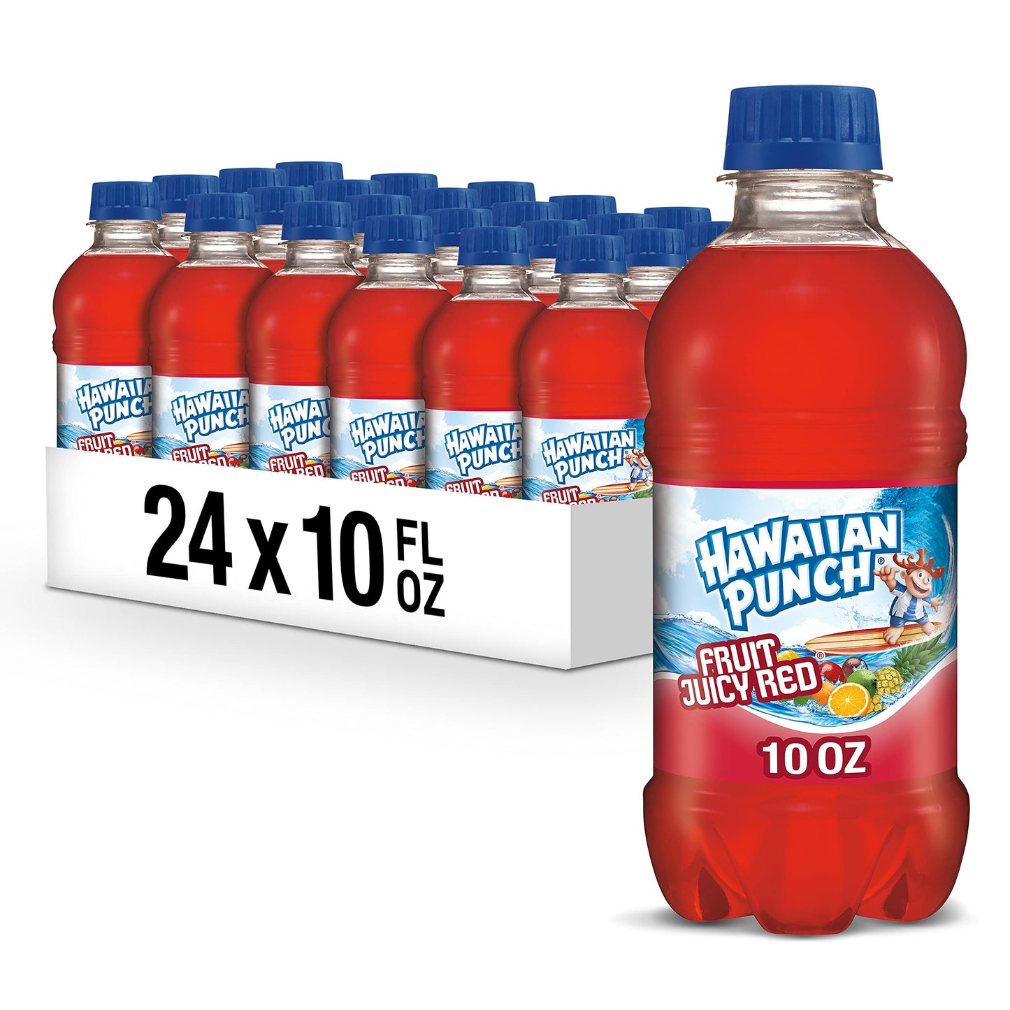 Hawaiian Punch Fruit Juicy Red Fruit Juice Drink, 10 Fl Oz Bottles, 24 Count (4 Packs Of 6), Ready-to-drink, On-the-go, Caffeine-free, Carbonation-free, Gluten-free, Excellent Source Of Vitamin C