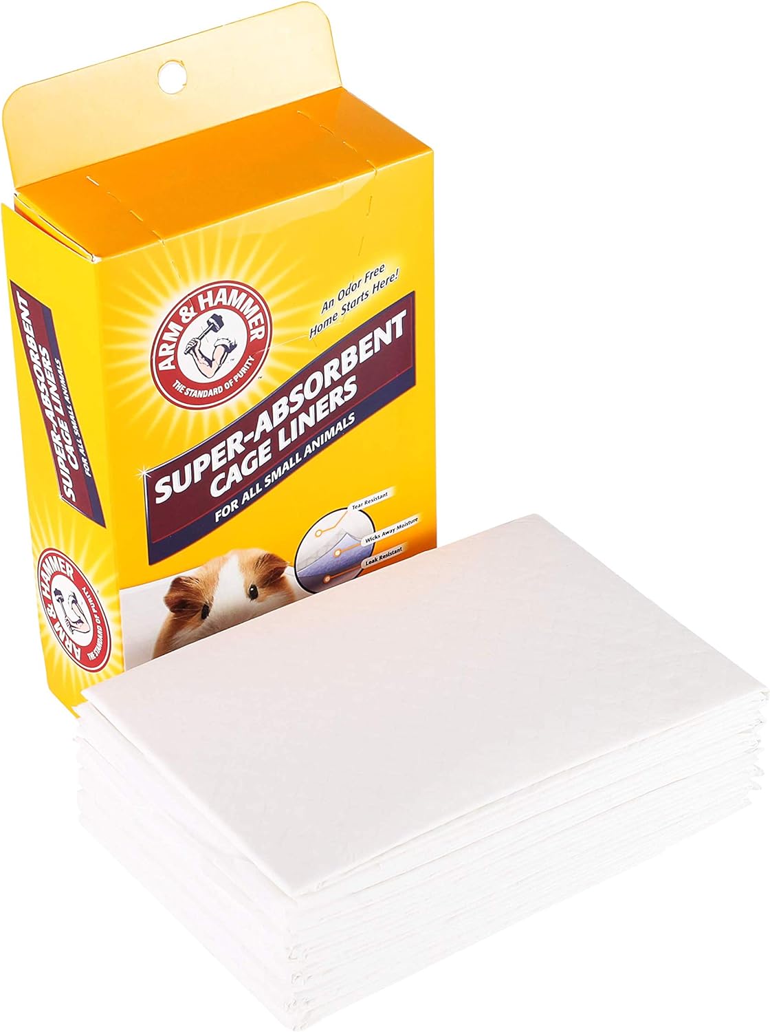 Arm & Hammer for Pets Super Absorbent Cage Liners for Guinea Pigs, Hamsters, Rabbits & All Small Animals | Best Cage Liners for Small Animals, 7 Count Small Animal Pet Products