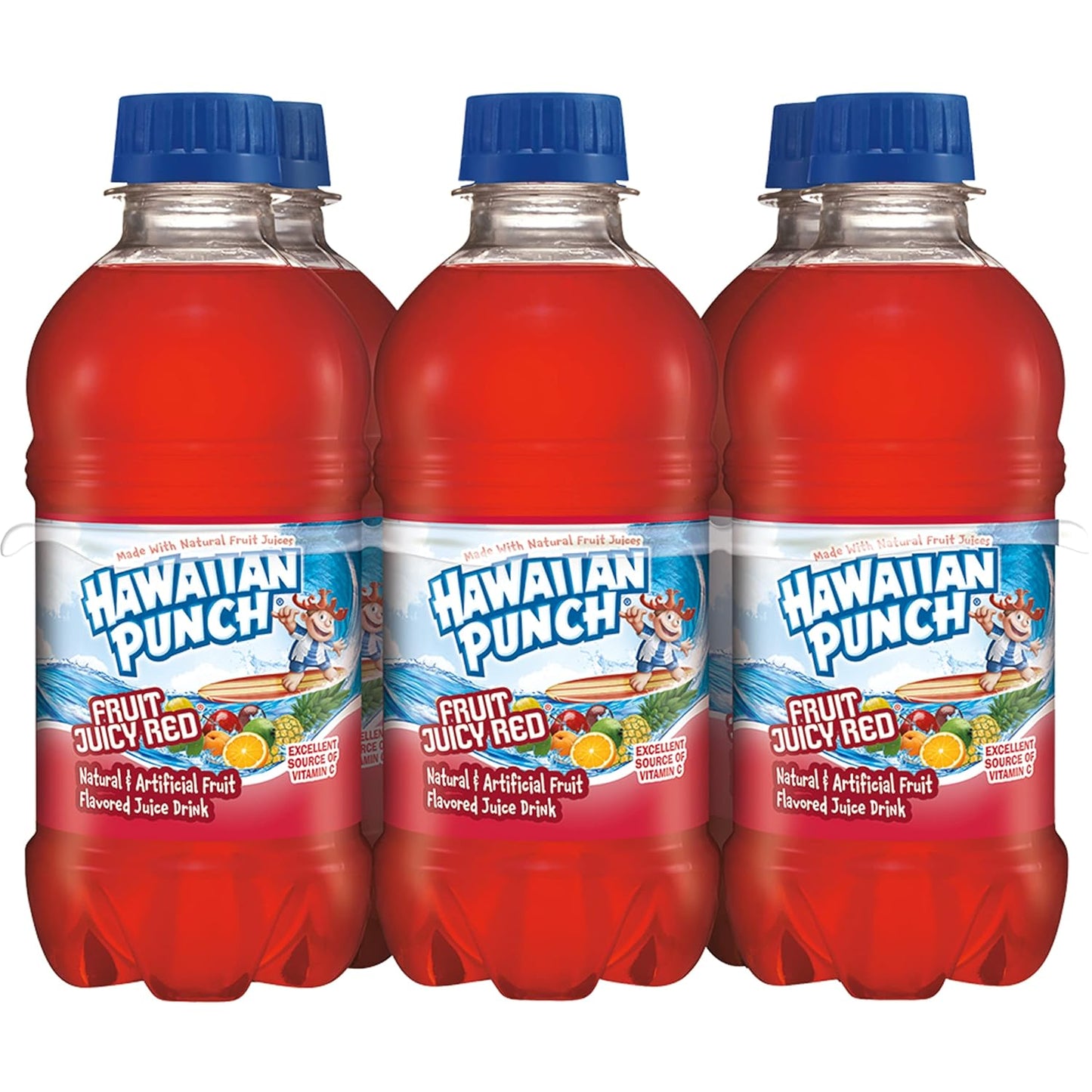 Hawaiian Punch Fruit Juicy Red Fruit Juice Drink, 10 Fl Oz Bottles, 24 Count (4 Packs Of 6), Ready-to-drink, On-the-go, Caffeine-free, Carbonation-free, Gluten-free, Excellent Source Of Vitamin C